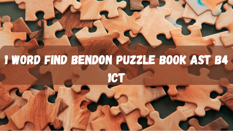 1 Word Find Bendon Puzzle Book AST B4 1CT